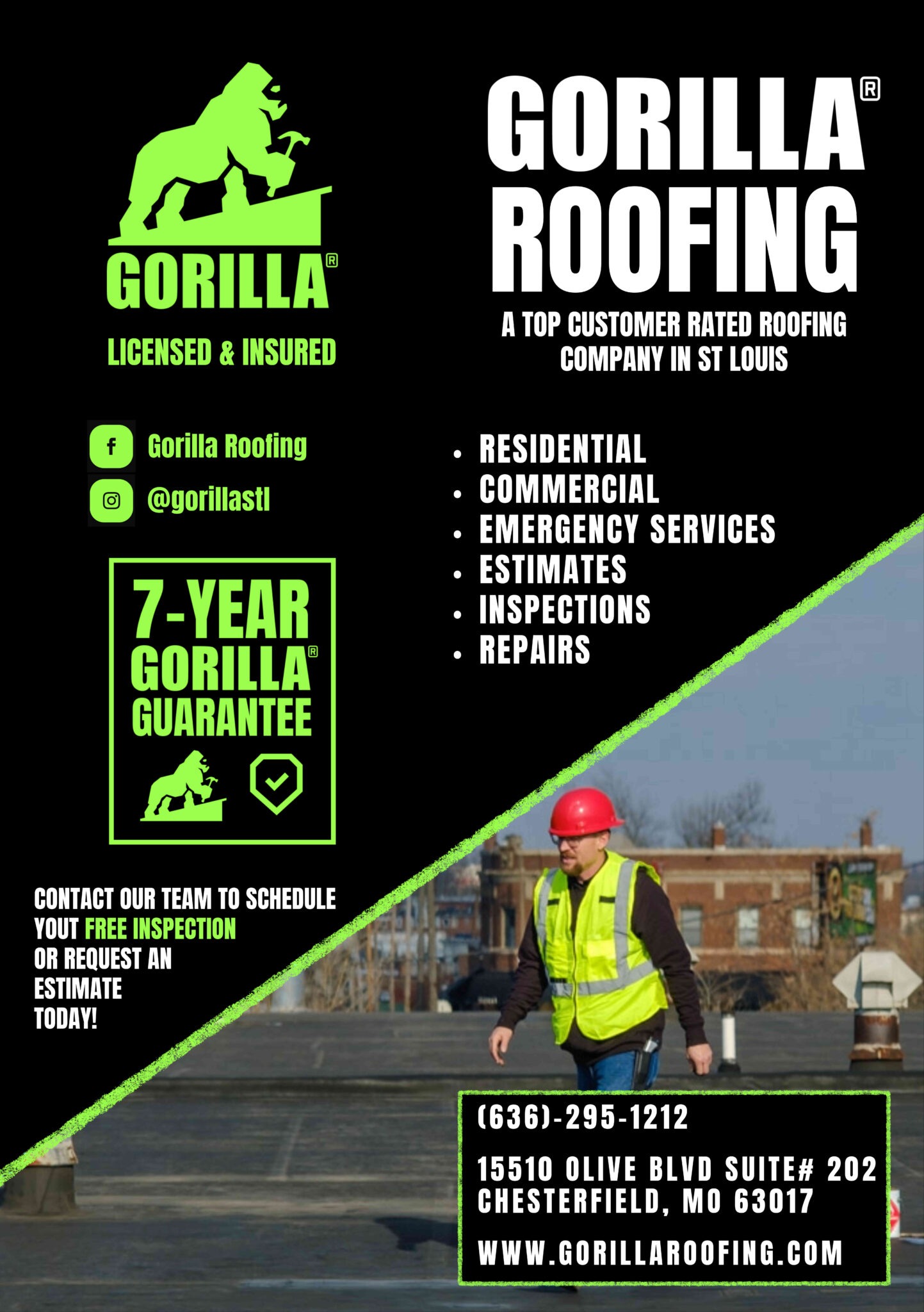 Gorilla Roofing Full-Page Ad
